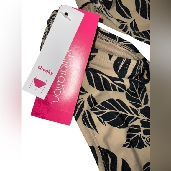 Xhilaration bikini set. Tan color with palm print. Size S(0-2) - Picture 8 of 10